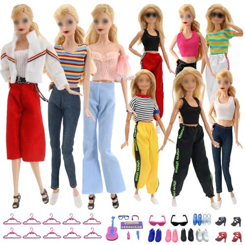 Bekleidungs Kompatibel mit Barbie-Puppen, einschließlich Mode 6 Oberteil 6 Hosen 10 Kleiderbügel 6 Paar Freizeitschuhe 6 Musikzubehör 1 kühles Glas in zufälliger Reihenfolge für 11,5 Zoll Puppen Bekleidungs Kompatibel mit Barbie-Puppen, einschließlich Mode 6 Oberteil 6 Hosen 10 Kleiderbügel 6 Paar Freizeitschuhe 6 Musikzubehör 1 kühles Glas in zufälliger Reihenfolge für 11,5 Zoll Puppen von YITULOU