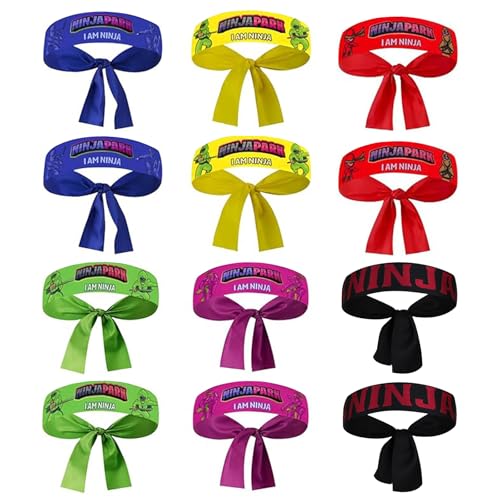 YIUWOD 12-Teiliges Set FüRNinja-Partys Naruto Stirnband - Ninjago Servietten - 12Ninja StirnbäNder - Kindergeburtstagsdekoration, Karate-AusrüStung,Ninja-Party-ZubehöR YIUWOD 12-Teiliges Set FüRNinja-Partys Naruto Stirnband - Ninjago Servietten - 12Ninja StirnbäNder - Kindergeburtstagsdekoration, Karate-AusrüStung,Ninja-Party-ZubehöR von YIUWOD
