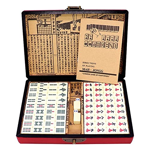 YIWENG Chinesisches nummeriertes Mahjong-Set 144 Fliesen Mah-Jong-Set Tragbares chinesisches mit Schachtel,Mah-Jong Set mit Etui YIWENG Chinesisches nummeriertes Mahjong-Set 144 Fliesen Mah-Jong-Set Tragbares chinesisches mit Schachtel,Mah-Jong Set mit Etui von YIWENG