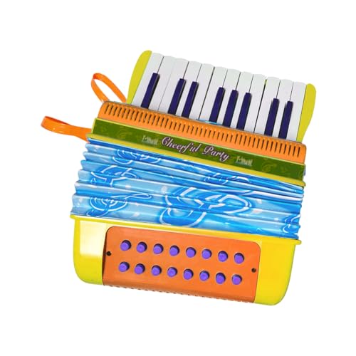 YIWENG Mini-Akkordeon-Akkordeon mit 20 Tasten, 16 Bässen, ABS-Material mit Schnalle, leichte Taste, Akkordeon, Hand-Augen-Koordination, Bühnenaufführung, Musikinstrument für Anfänger von YIWENG