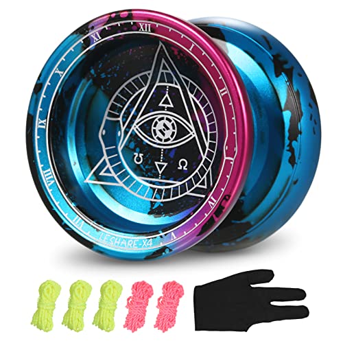 YIWENG Professionelles Yoyo Competitive Aluminium Yoyo Ball Yo Yo Geschenk mit Schnüren und Handschuh,Jo-Jo-Ball von YIWENG