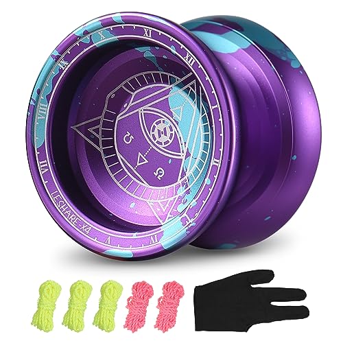 YIWENG Professionelles Yoyo Competitive Aluminium Yoyo Ball Yo Yo Geschenk mit Schnüren und Handschuh,Jo-Jo-Ball von YIWENG