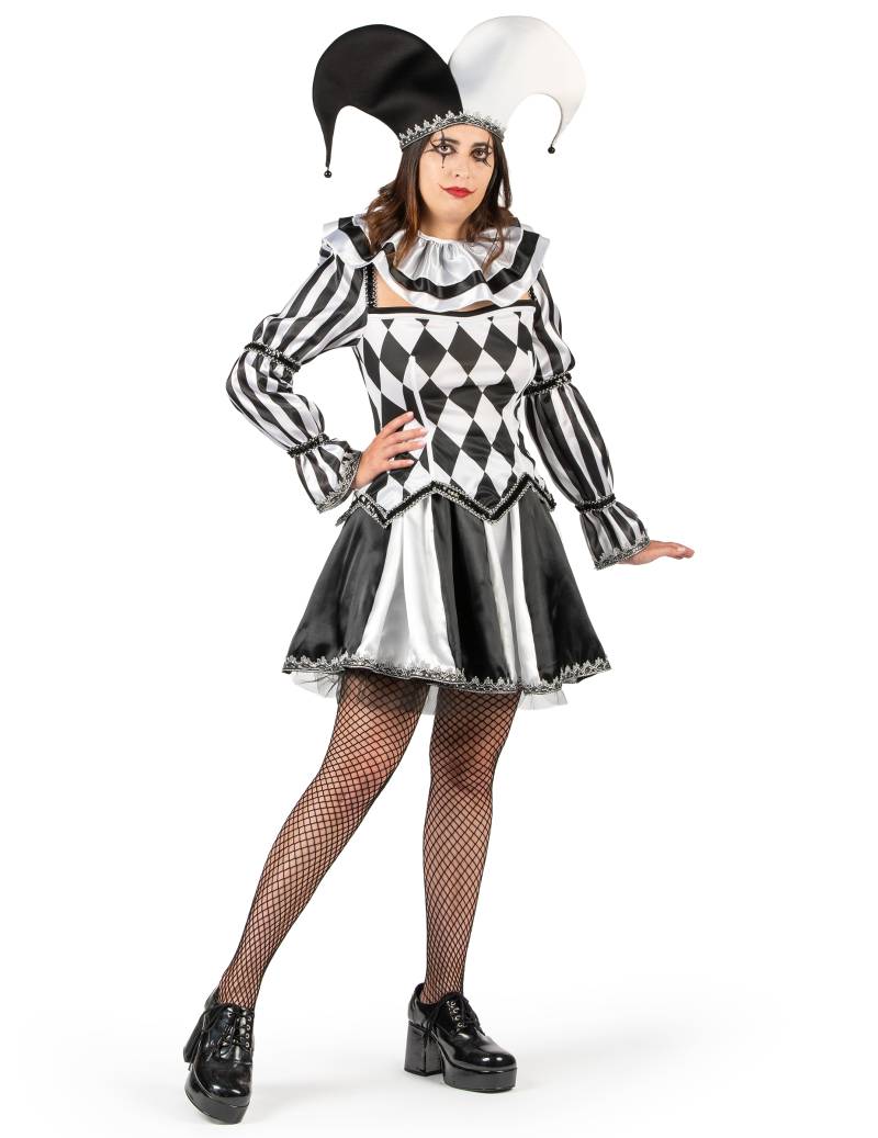 Damenkostüm Teufel schwarz weiß von YIWU YUTING