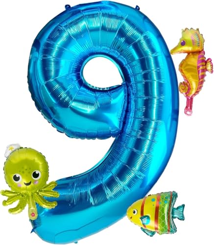4Pcs Meerestiere Ballons,40 Inch Luftballon 9 Geburtstag,Ballon 9 Geburtstag Junge,Meerestiere Folienballon,Ozean Deko Geburtstag,Geeignet für Kindergeburtstage, Ozean Themenpartys 4Pcs Meerestiere Ballons,40 Inch Luftballon 9 Geburtstag,Ballon 9 Geburtstag Junge,Meerestiere Folienballon,Ozean Deko Geburtstag,Geeignet für Kindergeburtstage, Ozean Themenpartys von YIZHIXIANGQ