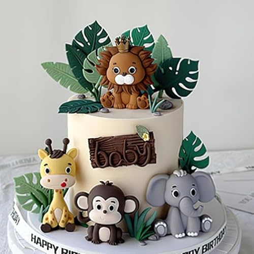 4Pcs Tiere Geburtstag Tortendeko, Tortendeko Tiere Wald, Dschungel Tortendekos Geburtstag, Kindergeburtstags-Kuchendekoration, Waldtier-Kuchendekoration 4Pcs Tiere Geburtstag Tortendeko, Tortendeko Tiere Wald, Dschungel Tortendekos Geburtstag, Kindergeburtstags-Kuchendekoration, Waldtier-Kuchendekoration von YIZHIXIANGQ