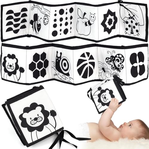 YIZHIXIANGQ Kontrastbuch Baby, Schwarz Weiß Stoffbuch, Sensorik Spielzeug Baby, Bilderbuch Tierische Insektengrafiken, Kinderwagen Spielzeug für Babys Kleinkinder ab 0 Monaten YIZHIXIANGQ Kontrastbuch Baby, Schwarz Weiß Stoffbuch, Sensorik Spielzeug Baby, Bilderbuch Tierische Insektengrafiken, Kinderwagen Spielzeug für Babys Kleinkinder ab 0 Monaten von YIZHIXIANGQ