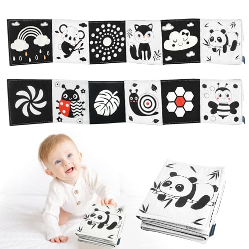 YIZHIXIANGQ Kontrastbuch Baby, Schwarz Weiß Stoffbuch, Sensorik Spielzeug Baby, Bilderbuch Tierische Insektengrafiken, Kinderwagen Spielzeug für Babys Kleinkinder ab 0 Monaten YIZHIXIANGQ Kontrastbuch Baby, Schwarz Weiß Stoffbuch, Sensorik Spielzeug Baby, Bilderbuch Tierische Insektengrafiken, Kinderwagen Spielzeug für Babys Kleinkinder ab 0 Monaten von YIZHIXIANGQ