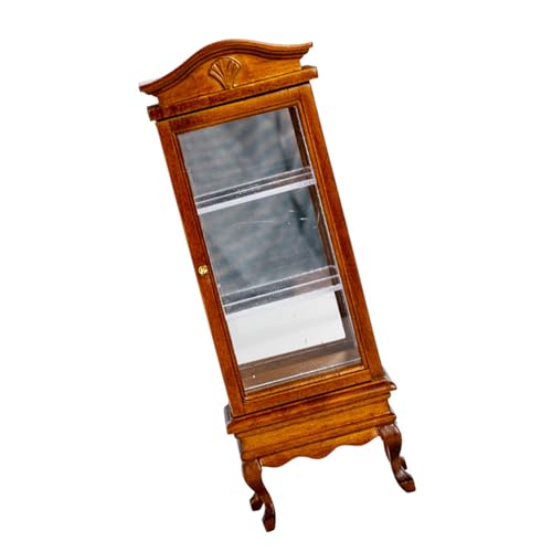 1/12 Skala Miniaturholz Anzeigeschrank Für Dollhouses Zubehör Handwerk Realistische Weinschrank Modellmöbel Miniaturanzeige 1/12 Skala Miniaturholz Anzeigeschrank Für Dollhouses Zubehör Handwerk Realistische Weinschrank Modellmöbel Miniaturanzeige von YIZITU
