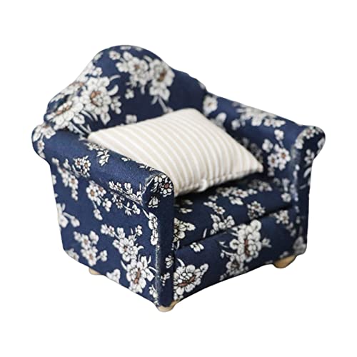 1/12 Sofa Sessel Holz Couch Spielzeug Blumensofa Werfen Kissen Für Doll House Möbel Rolle Für Spiel Accessoire Kinder von YIZITU