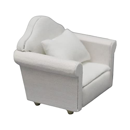1/12 Sofa Sessel Holz Couch Spielzeug Blumensofa Werfen Kissen Für Doll House Möbel Rolle Für Spiel Accessoire Kinder von YIZITU