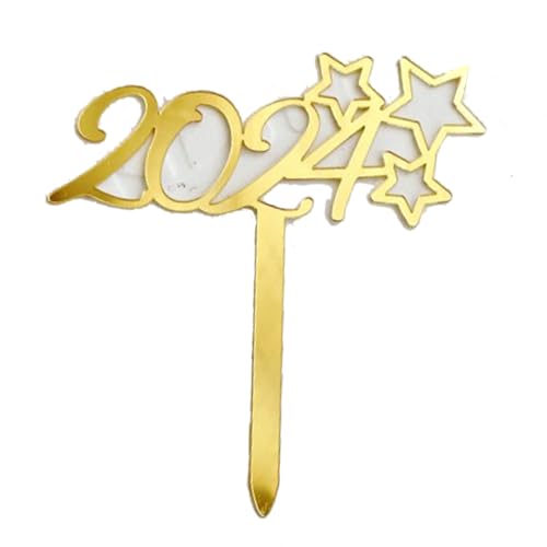 10 Stück 2024 Kuchenaufsätze, Neujahrs-Zahnstocher, Weihnachtsdekoration, Schneeflockenform, Kuchenpicker für Zuhause, Party, Hochzeit, Kuchendekoration 10 Stück 2024 Kuchenaufsätze, Neujahrs-Zahnstocher, Weihnachtsdekoration, Schneeflockenform, Kuchenpicker für Zuhause, Party, Hochzeit, Kuchendekoration von YIZITU