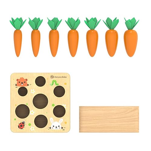 2-in-1-Verstopfung Spielzeug Holzsortierspiel Holz Karottenbrett Spielzeug Für Aktivitätszentrum Kinder Hand Greifen Ausbildung Tangram Für Kinder Tangram Puzzle von YIZITU