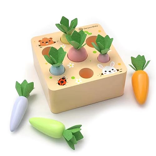 2-in-1-Verstopfung Spielzeug Holzsortierspiel Holz Karottenbrett Spielzeug Für Aktivitätszentrum Kinder Hand Greifen Ausbildung Tangram Für Kinder Tangram Puzzle von YIZITU