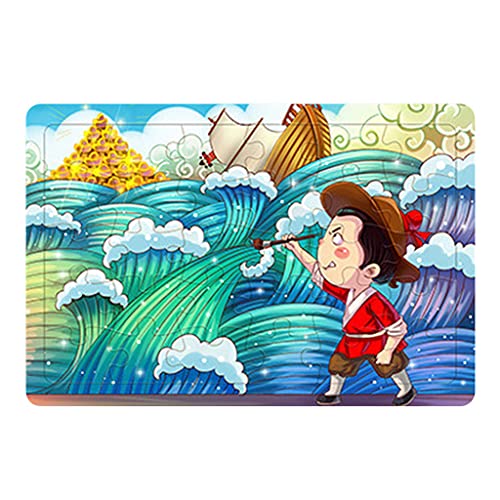 30x Puzzle Puzzle Verschiedene Cartoon Holz Vorschule Rätsel Für Kinder Intelligenz Baby Frühes Bildung von YIZITU