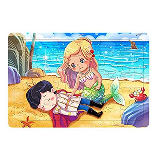 30x Puzzle Puzzle Verschiedene Cartoon Holz Vorschule Rätsel Für Kinder Intelligenz Baby Frühes Bildung von YIZITU