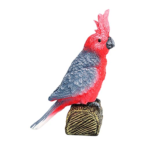 5.7in Realistische Kakadu Replik Papageien Figur Action Figuren Tiermodell Interaktive Schreibtisch Spielzeugkuchen Toper Scaled Toy Parrot Figur Süßes Hängen von YIZITU