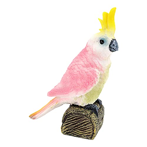 5.7in Realistische Kakadu Replik Papageien Figur Action Figuren Tiermodell Interaktive Schreibtisch Spielzeugkuchen Toper Scaled Toy Parrot Figur Süßes Hängen von YIZITU