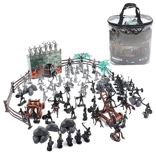 Catle Oldier Knight Action Figur Spielzeug Für Jungen IMULATION IEGE Spielzeug Für Die Intellektuelle Entwicklung Von Kid 'intellektuelle Entwicklung 120 Oldierer Kollektion Et Mittelalterliche von YIZITU