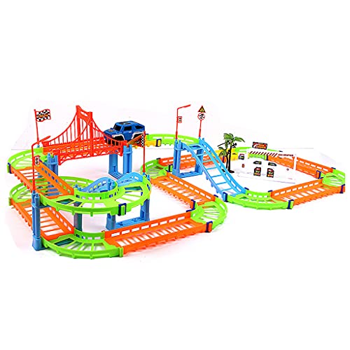 YIZITU Einfache Montagespielzeug Mit Starker Härte Magische Eisenbahnstraße Set Spielzeug Kinder Imigination Entdeckungsstrecke Set Spielzeug von YIZITU