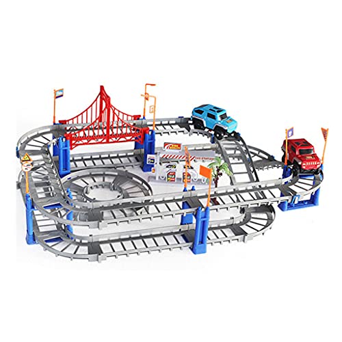 YIZITU Einfache Montagespielzeug Mit Starker Härte Magische Eisenbahnstraße Set Spielzeug Kinder Imigination Entdeckungsstrecke Set Spielzeug von YIZITU