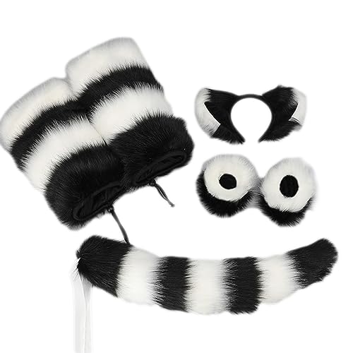 Füchs-Kostüm-Zubehör-Set, Fuchs-Ohren, Stirnband, Füchse, Schwanzmanschetten, Fußbedeckungen, Zubehör für Hundekostüm, Halloween, Cosplay, Kostüm, volle Länge, Labormantel, Halloween, Cosplay, Kostüm Füchs-Kostüm-Zubehör-Set, Fuchs-Ohren, Stirnband, Füchse, Schwanzmanschetten, Fußbedeckungen, Zubehör für Hundekostüm, Halloween, Cosplay, Kostüm, volle Länge, Labormantel, Halloween, Cosplay, Kostüm von YIZITU