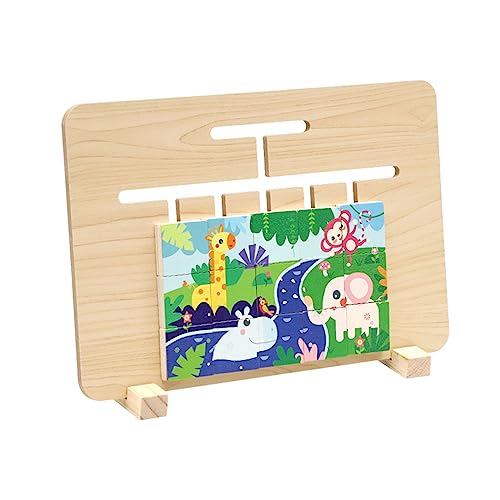 Holz Farbenfrohe Puzzle Spielzeug Cartoon Thema Puzzle Block Bildungsspielzeug Für Kinder Hand Auge Koordination Block Rätsel Pädagogisch Interaktiv Versammlungsrätsel Interaktiv von YIZITU