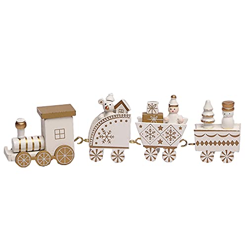 Holzzug Spielzeug Für Kinder Weihnachtsdekorationen Für Home Ornament Hölzern Zug Carriages Eisenbahn Set Kinder Geschenk Weihnachtsspielzeug von YIZITU