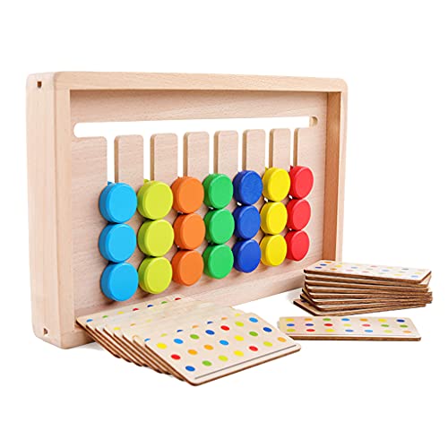 Lernen Spielzeug Rutschen Puzzle Farbvorschule Bildungsholz Für Kinder 3-7 Jahre Alte Reise Geburtstagsgeschenke von YIZITU