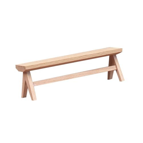 Miniatur-Tisch/Stuhl aus unlackiertem Holz, Maßstab 1:12, Puppenhäuser, Zubehör für realistische Szenen, Dekoration, Möbel von YIZITU