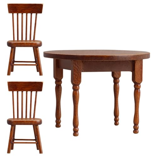 Miniatur-Tisch-/Stuhl-Modell-Möbel-Set für Puppenhäuser Enthusiasten im Maßstab 1:12, Bastelmodell, Szene, Zubehör, Puppenhäuser, Möbel Miniatur-Tisch-/Stuhl-Modell-Möbel-Set für Puppenhäuser Enthusiasten im Maßstab 1:12, Bastelmodell, Szene, Zubehör, Puppenhäuser, Möbel von YIZITU