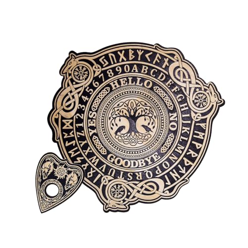 Pendelbrett mit Planchette, Wahrsagungstafel, Spirit, Sprechbretter aus Holz, Spiel für Teenager, Erwachsene, Geburtstagsparty, Totenkopf-Geist mit Planchette von YIZITU