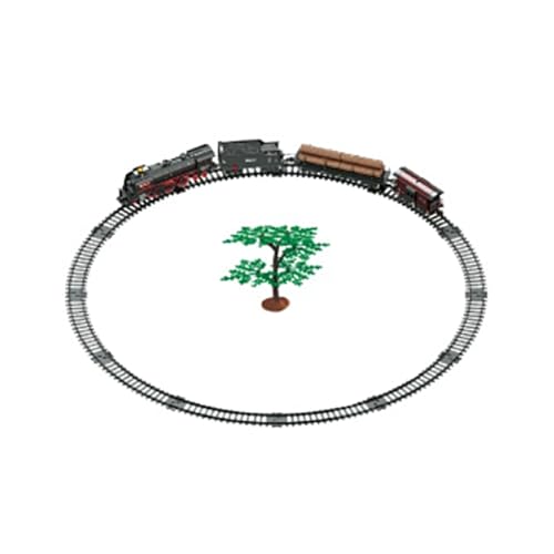 Retro Dampf Zugspurspielzeug Mit Raucherleuchten Sound Elektrischer Spielzeugzug Mit Lokomotive Motor Cargo Car Und Spuren Elektrische Strecke Set Retro Dampf Zugspurspielzeug Mit Raucherleuchten Sound Elektrischer Spielzeugzug Mit Lokomotive Motor Cargo Car Und Spuren Elektrische Strecke Set von YIZITU