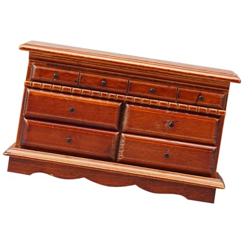 Schrank Miniatur Multi Schublade Kommode für Puppenhäuser Zubehör 1/12 Maßstab Holzmöbel Einfache Montage Miniaturmöbel von YIZITU