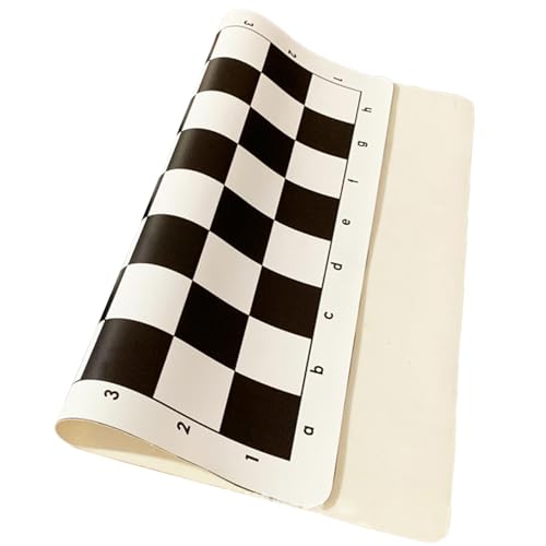 Tragbares weiches rollbares Schachbrett strapazierfähiges Leder Turnierschachmatte Faltbares internationales Schachbrett Einfach zu bedienende Turnierschachmatte von YIZITU