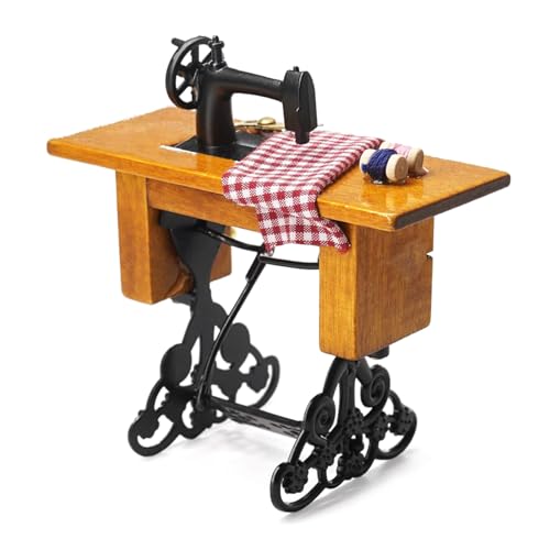 Vintage Miniatur-Puppenhäuser Nähmaschine Figur für Liebhaber antiker ästhetischer und unverwechselbarer Dekore Puppenhäuser Dekoration Vintage Miniatur-Puppenhäuser Nähmaschine Figur für Liebhaber antiker ästhetischer und unverwechselbarer Dekore Puppenhäuser Dekoration von YIZITU