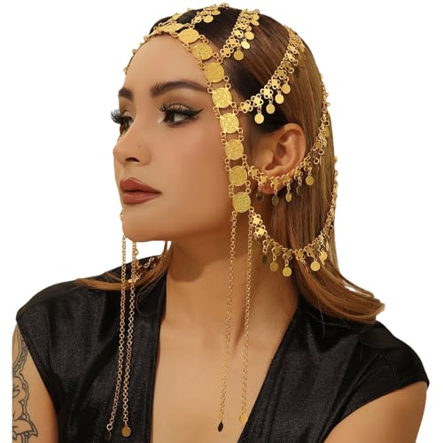 Vintage-Münz-Kopfkette, elegante Quasten, Kopfkette, einzigartiger Charm-Kopfschmuck für Partys und besondere Anlässe Vintage-Münz-Kopfkette, elegante Quasten, Kopfkette, einzigartiger Charm-Kopfschmuck für Partys und besondere Anlässe von YIZITU