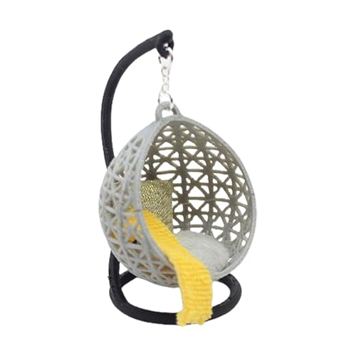 Wohnzimmer Hängesessel Figur Modell Realistische Vintage Lebensszene Puppenhaus Pretend Spiel Einrichtung für Couch Realistische Puppenhäuser Dekorationen Miniaturen von YIZITU