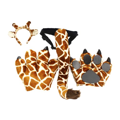 YIZITU 1/2/4pcs Tierkostüme Set Panda/Hirsch/Dinosaurier/Bärenohr Stirnband Mit Plüschschwanzpfoten Set Halloween Cosplay Accessoires Halloween Cosplay Kostüm Männer Frauen YIZITU 1/2/4pcs Tierkostüme Set Panda/Hirsch/Dinosaurier/Bärenohr Stirnband Mit Plüschschwanzpfoten Set Halloween Cosplay Accessoires Halloween Cosplay Kostüm Männer Frauen von YIZITU