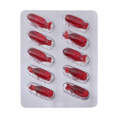 YIZITU 10pcs Halloween Fake Blood Plasma Pillen für Vampir Horror Lustiger Witz Streich Trick Cosplay Fancy Make-up Zubehör Streich Trick Cosplay Zubehör von YIZITU
