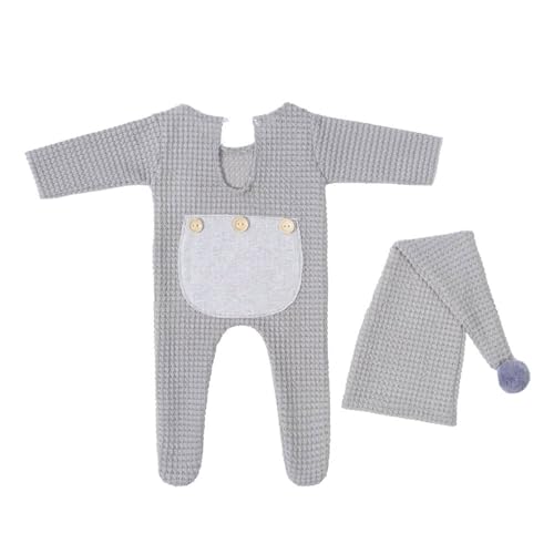 YIZITU 2pcs Baby Strampler Gestrickt Jumpsuit Long Tail Cap Kit Säuglinge Neugeborene Fotografie Requisiten Foto Kleidung Ouifit Baby Fotografie Requisiten Mädchen Blau YIZITU 2pcs Baby Strampler Gestrickt Jumpsuit Long Tail Cap Kit Säuglinge Neugeborene Fotografie Requisiten Foto Kleidung Ouifit Baby Fotografie Requisiten Mädchen Blau von YIZITU