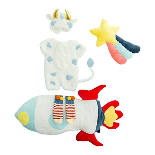 YIZITU 3/5 PCs Baby Baumwollhut Strampler Socken Set Neugeborenen Fotografie Requisiten Outfits Säuglinge Fotoaufnahme Kleidung Accessoire Foto Und Fille von YIZITU