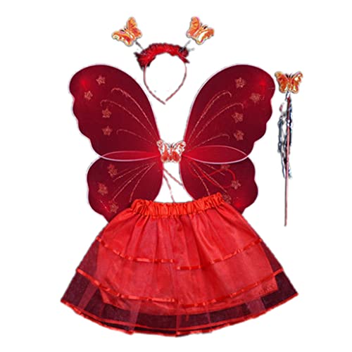 YIZITU 4-teiliges Set Traumhafte Fee für Kinder, Flügel-Set, Mädchen, Geburtstagsparty, Halloween, Prinzessin, Cosplay, Kostüme, Requisiten YIZITU 4-teiliges Set Traumhafte Fee für Kinder, Flügel-Set, Mädchen, Geburtstagsparty, Halloween, Prinzessin, Cosplay, Kostüme, Requisiten von YIZITU