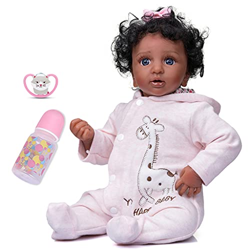 YIZITU 45 cm/ 17in Wiedergeborene Für Puppenbabymädchen Für Puppen Pflegen Realistische Handgefertigte Weiche Körper Mit Geöffneten Augen Verwurzelte Lebensechte Puppen Babie Girls Kleinkind Männer von YIZITU