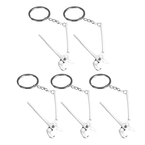 YIZITU 5pcs Miniaturhammer Schlüsselanhänger Kleine Preise Für Jungen Mädchen Schule Belohnung Schlüsselanhänger Vielseitige Metallschlüsselungsgeschenke Silber Legierungsschlüsselungskette von YIZITU