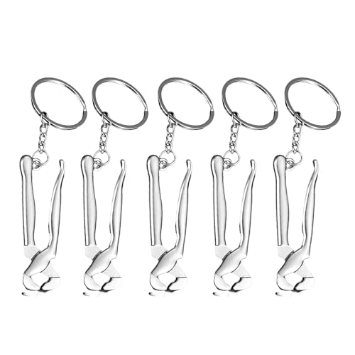 YIZITU 5pcs Miniaturhammer Schlüsselanhänger Kleine Preise Für Jungen Mädchen Schule Belohnung Schlüsselanhänger Vielseitige Metallschlüsselungsgeschenke Silber Legierungsschlüsselungskette von YIZITU