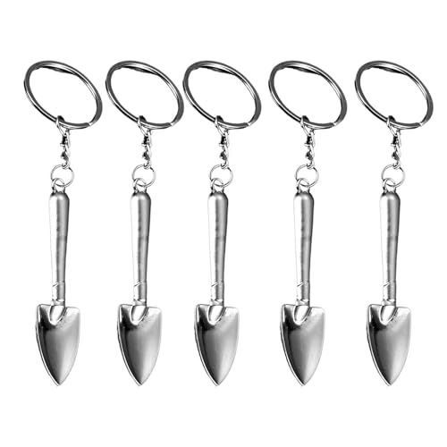 YIZITU 5pcs Miniaturhammer Schlüsselanhänger Kleine Preise Für Jungen Mädchen Schule Belohnung Schlüsselanhänger Vielseitige Metallschlüsselungsgeschenke Silber Legierungsschlüsselungskette von YIZITU