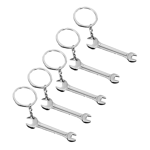 YIZITU 5pcs Miniaturhammer Schlüsselanhänger Kleine Preise Für Jungen Mädchen Schule Belohnung Schlüsselanhänger Vielseitige Metallschlüsselungsgeschenke Silber Legierungsschlüsselungskette von YIZITU