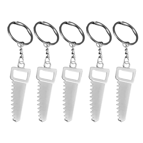 YIZITU 5pcs Miniaturhammer Schlüsselanhänger Kleine Preise Für Jungen Mädchen Schule Belohnung Schlüsselanhänger Vielseitige Metallschlüsselungsgeschenke Silber Legierungsschlüsselungskette von YIZITU
