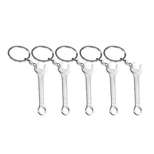 YIZITU 5pcs Miniaturhammer Schlüsselanhänger Kleine Preise Für Jungen Mädchen Schule Belohnung Schlüsselanhänger Vielseitige Metallschlüsselungsgeschenke Silber Legierungsschlüsselungskette von YIZITU