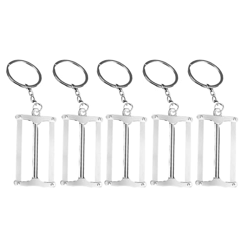 YIZITU 5pcs Miniaturhammer Schlüsselanhänger Kleine Preise Für Jungen Mädchen Schule Belohnung Schlüsselanhänger Vielseitige Metallschlüsselungsgeschenke Silber Legierungsschlüsselungskette von YIZITU